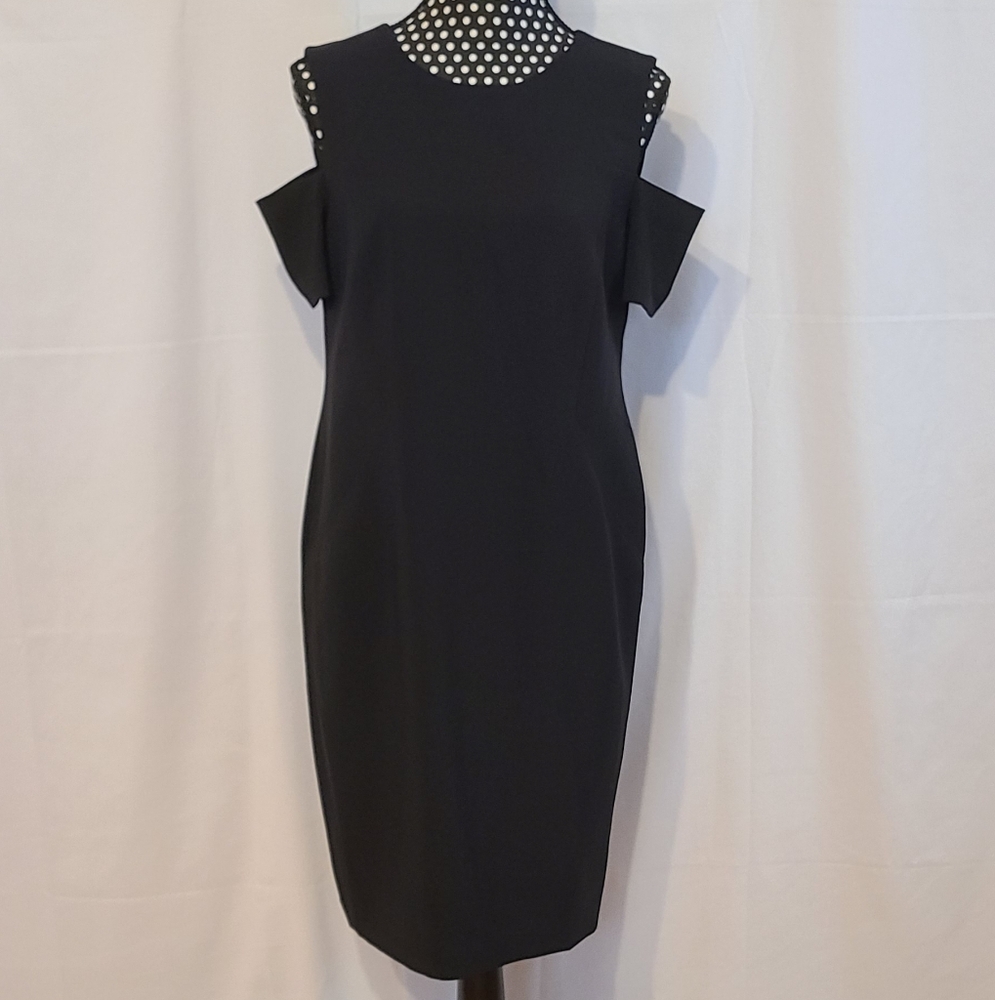 Chico's Black Cut Out Shoulder Dress